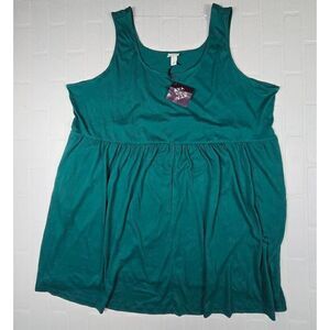 Ava & Viv Teal Sleeveless  Dress 4X